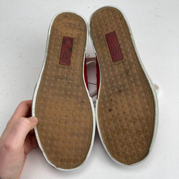 Polo Rlaph Lauren Red Lace up Shoes 8B - Picture 9 of 10